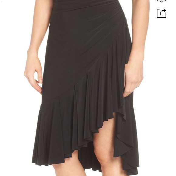 Vince Camuto Black halter cascade dress - Picture 4 of 11